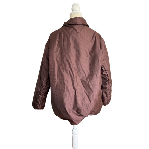 Aritzia TNA Coaches Long Jacket in Ripstop Twill Fabric Brown  - Picture 3 of 16